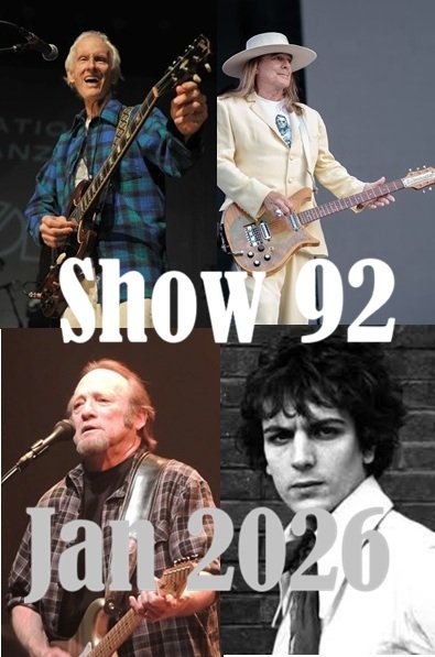 Show 92 of Glenn’s Lost Classics. January 2025 birthdays featuring Syd Barrett and Nick Mason with Pink Floyd, Chick Churchill with Ten Years After, Terry Kath with Chicago, Steve Marriott with Humble pie, Rod Stewart with the Faces, Chris Bell with Big Star, Jim Croce, Paul Revere with Paul Revere and the Raiders, Stephen Stills with Manassas, Mick Taylor solo, Phil Manzanera with Roxy Music, Chris Stein with Blondie, John Lydon Solo, Tommy Ramone with The Ramones, Jeff Magnum with The Dead Boys, Brian Ray Solo, Tony Kaye and Trevor Rabin with Yes, Robbie Krieger Solo, John Belushi with The Blues Brothers, Eddie Van Halen with Van Halen, Jessie Malin solo, Lucinda Williams Solo, Ronnie Van Zandt with Lynyrd Skynyrd, David Bowie, Tortelvis with Dread Zeppelin, John Paul Jones and Jimmy Page with Led Zeppelin, and Leadbelly.